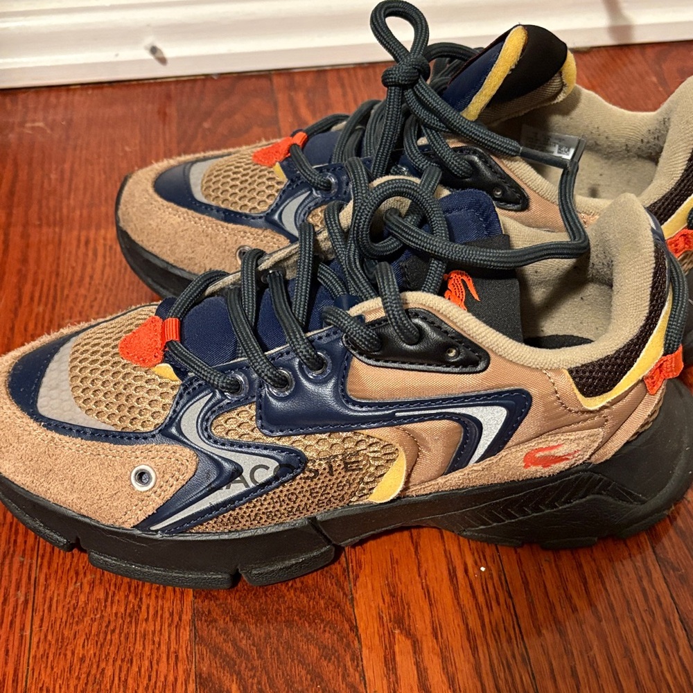 Lacoste Navy and Beige Athletic Shoes